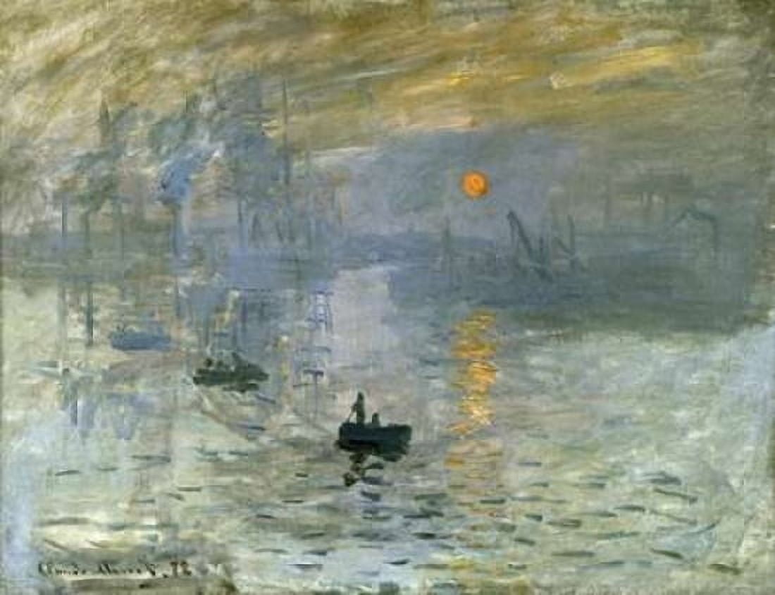 Impression Sunrise Canvas Art - Claude Monet (22 x 28)