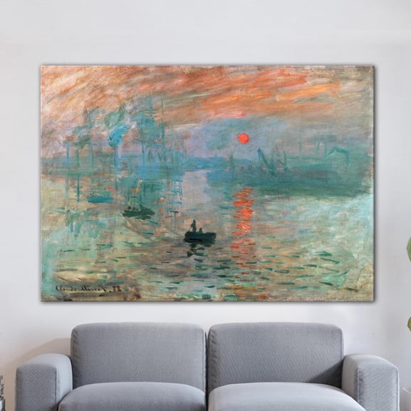 Impression Sunrise, Claude Monet Art, Vintage French, Public Domain Art Poster,Classic Impressionist Decor,Art Lover Home Decor UNFRAMED Poster, Wall Art for Decor, Present, 8x12