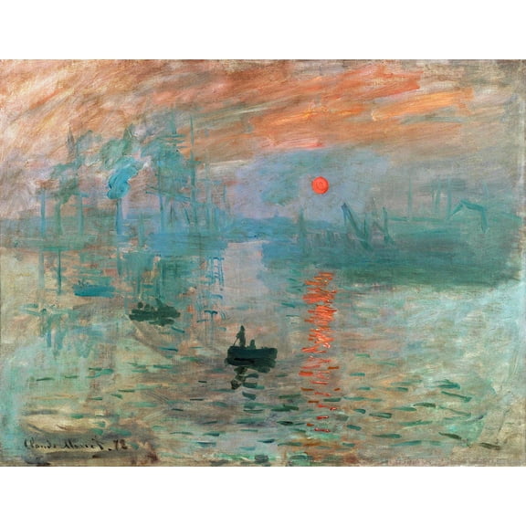 Impression, Sunrise by Claude Monet - 12" x 18" Art Print Wall Decor