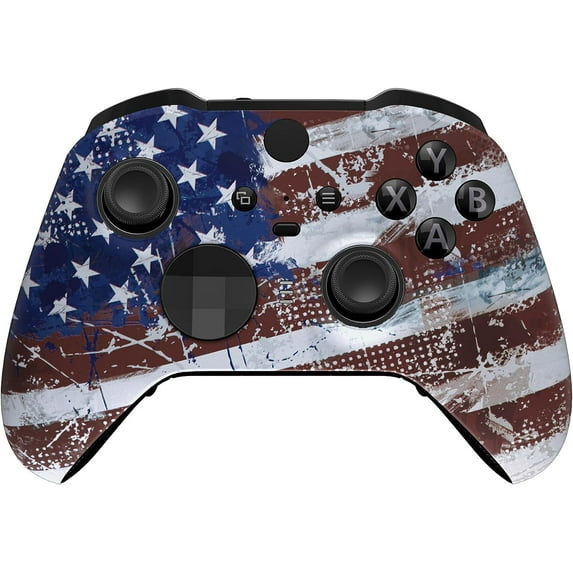 Impression US Flag Replacement Faceplate w/Accent Rings for Xbox Elite Series 2 Core Controller