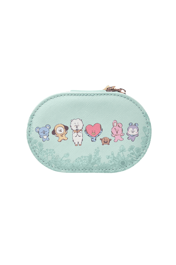 Impression Vanity BT21 Travel Jewelry Organizer with 3 Divided Compartments