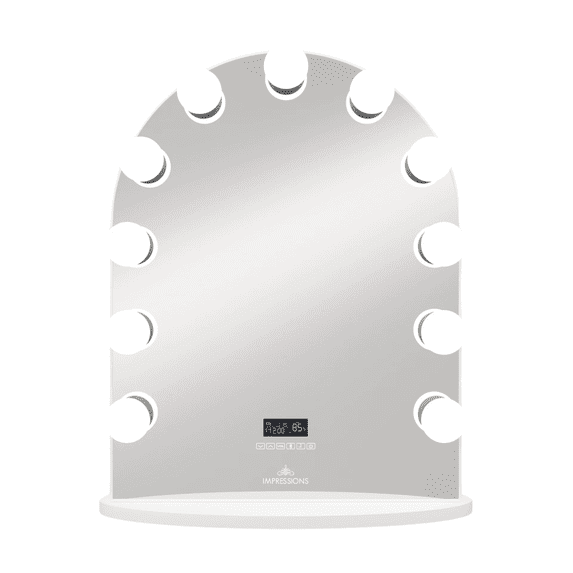 Impression Vanity Hollywood Glow Arch Vanity Mirror with Ultra Bright 11 Frosted LED Bulbs (White)