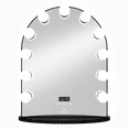 thumbnail image 1 of Impression Vanity Hollywood Glow Arch Vanity Mirror with Ultra Bright 11 Frosted LED Bulbs (Black), 1 of 4