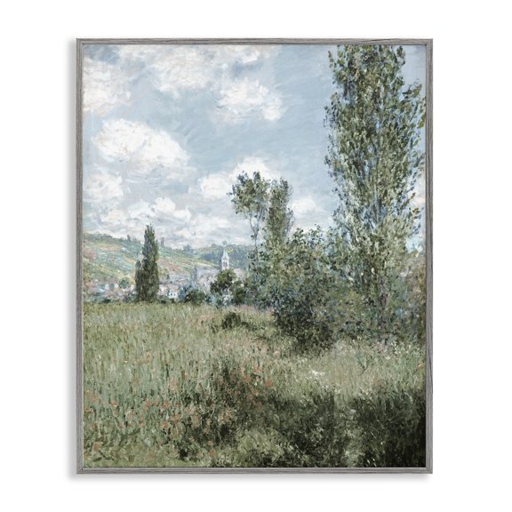 Stupell Industries Impressionist Countryside Dappled Clouds Gray Framed Giclee Art, design by Corinne Haig