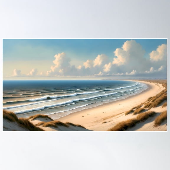 Impressionist Dutch Master Style Beach Paintings B-10 Poster Wall Art, Modern Wall Decor For Living Room Bedroom, 24x36 UNFRAMED