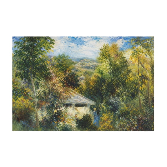 Impressionist Forest Cabin Landscape Canvas Wall Art Rustic Boho Decor For Living Room Bedroom Office 16x24in