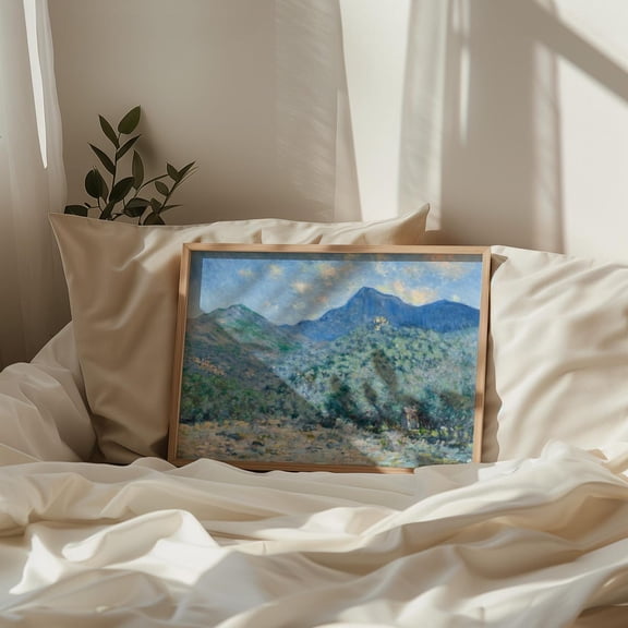 Impressionist Mountain Landscape Soft Nature Scenic View Wall Decor Unframed Paper Print