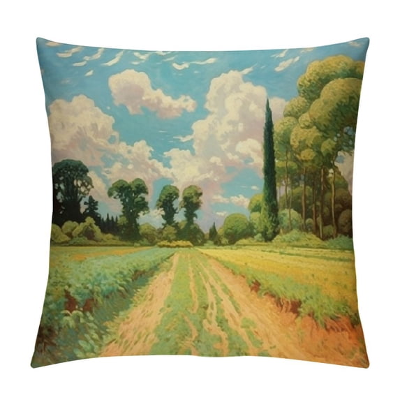 Impressionist Painting Fashion Style Dirt-Resistant Throw Pillow Covers for Couch, Sofa, Bed, Living Room, Bedroom - Printed on Both Sides, Zipper Closure, 1PC 18x18in