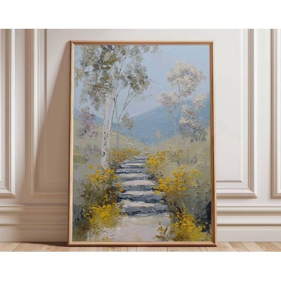 Impressionist Pathway Landscape Wall Art Print