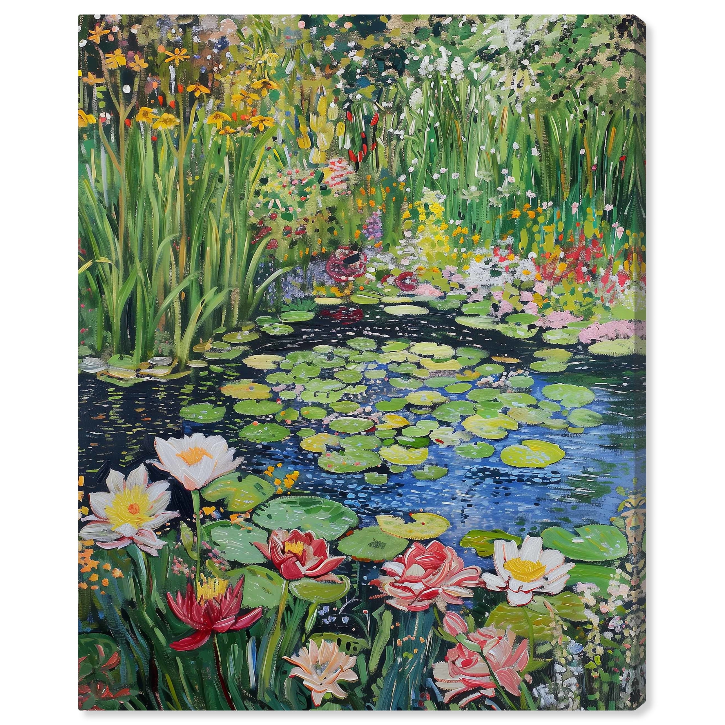 Impressionist Pond 16" x 20" Canvas Wall Art