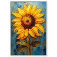 thumbnail image 1 of Impressionist Sunflower Canvas Sunflower Art Prints by Art Remedy, Silver Frame, 20" x 30", 1 of 7