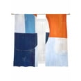 thumbnail image 1 of Impressionist Theme Sheer Curtains for Living Room Bedroom, Light-filtering Sheer Curtain, Abstract Blue Yellow Color Block Rod Pocket Voile Window Treatment Drapes, 52’’Wx63’’L, 2 Panels Set, 1 of 7