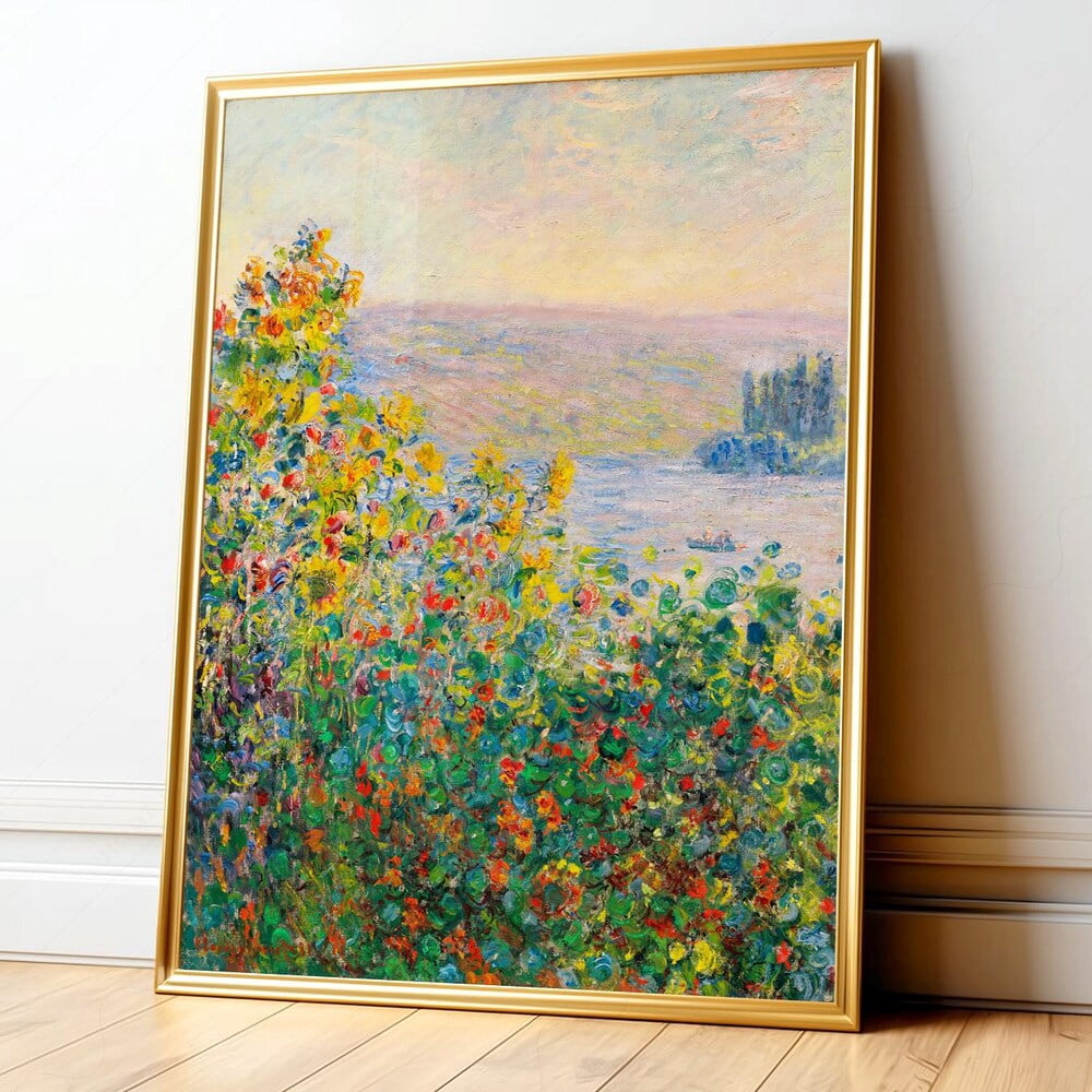 Spring Flower Simpl Impressionist Wildflowers Field Flower Beds Vetheuil Spring Poster ...