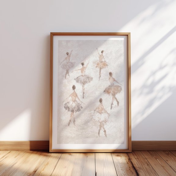 Impressionistic Ballet Dancer Wall Art Print, Unframed Paper Poster 8x10in