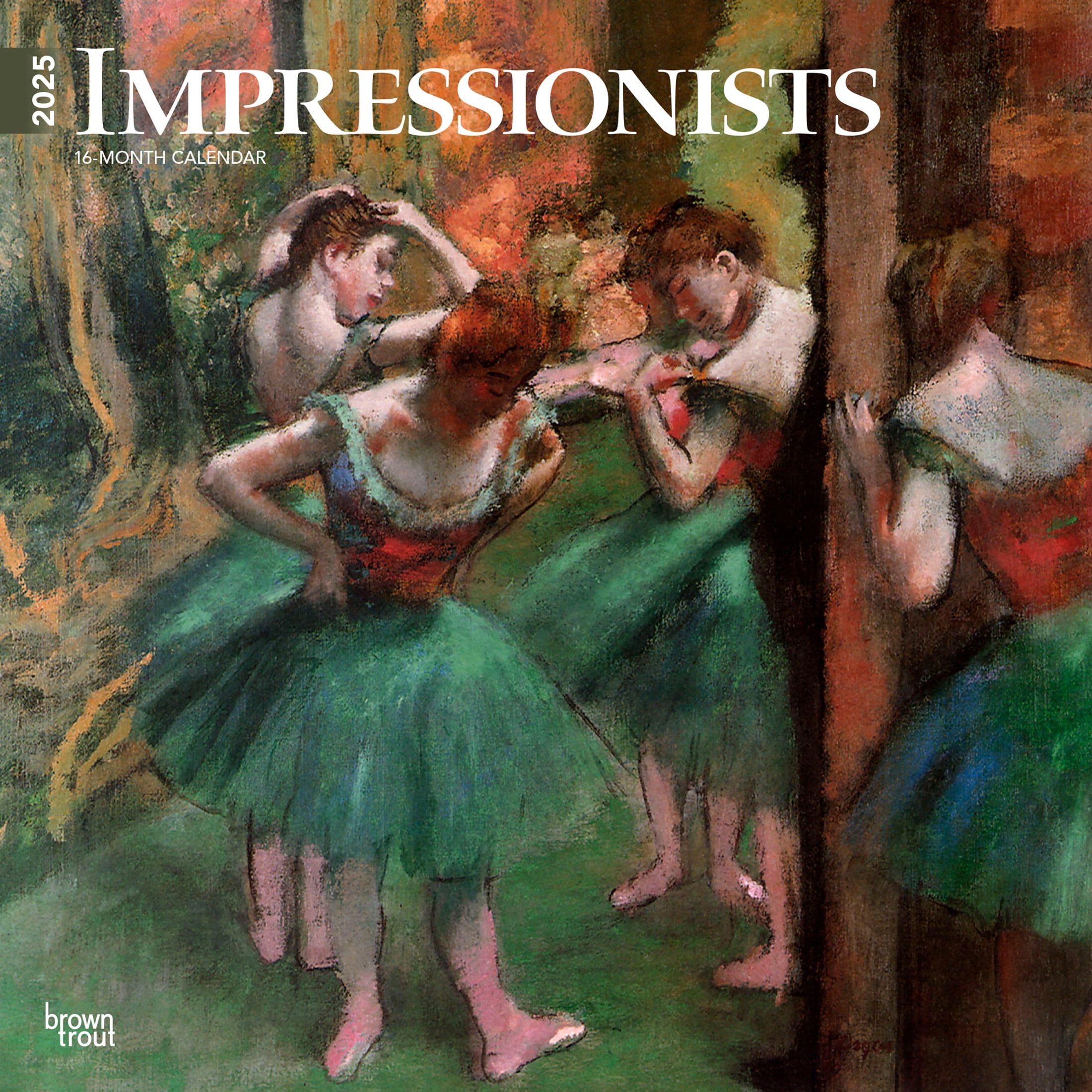 Impressionist Art 2025 12" x 24" Monthly Wall Calendar