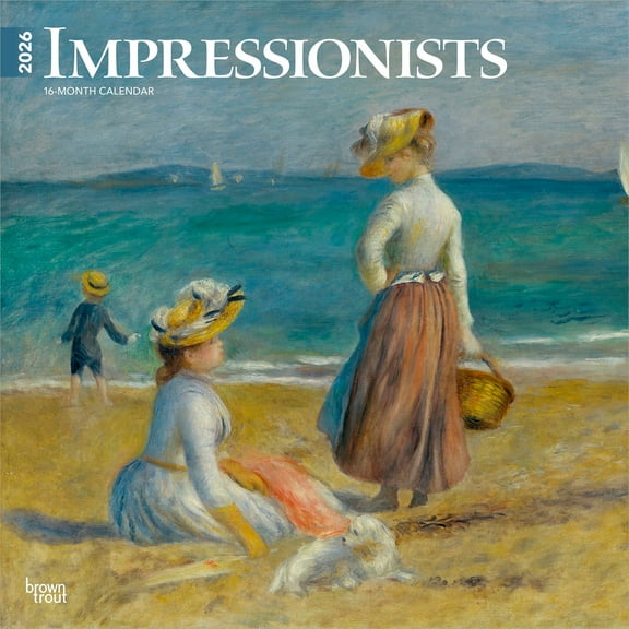 Impressionists | 2026 12x24" (Hanging) Wall Calendar | Plastic-Free | BrownTrout