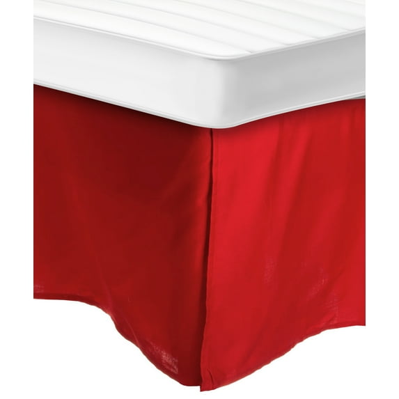 Impressions 300QNBS SLRD 300 Queen Bed Skirt, Egyptian Cotton Solid - Red