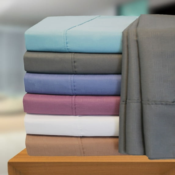 Impressions Basket Weave Microfiber Deep Pocket Microfiber Sheet Set