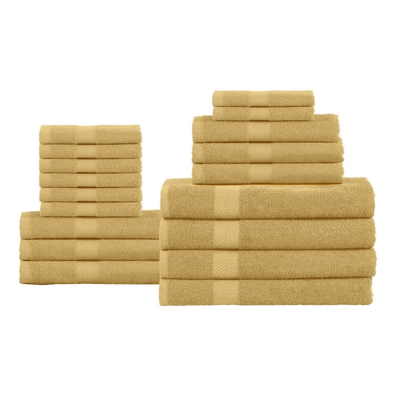 Impressions Bolingbroke Eco-Friendly Cotton 18-Piece Towel Set, Gold