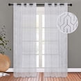 thumbnail image 1 of Superior Cormac Sheer Curtain Set, 8 Grommets, 52" x 96", White, 1 of 7