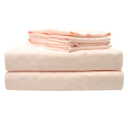 Impressions Cotton Checkered 300-Thread Count Deep Pocket Sheet Set