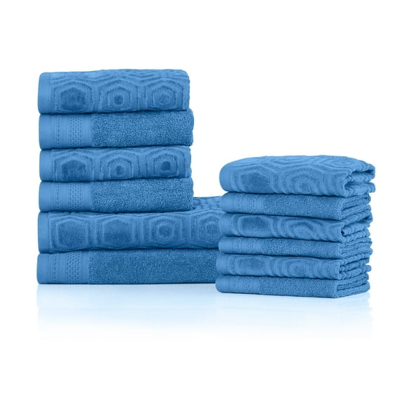 Impressions Eadoin Cotton Jacquard and Solid 12-Piece Towel Set