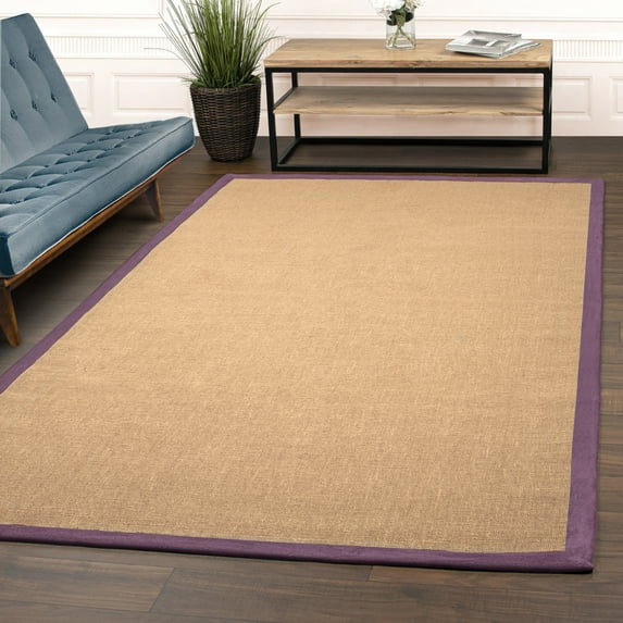 Impressions Eilonwy Jute Hand-Woven Indoor Area Rug, 2' x 3', Purple