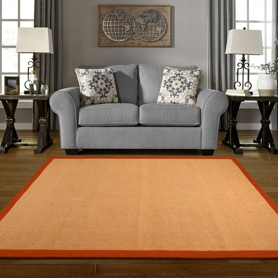 Impressions Eilonwy Jute Hand-Woven Indoor Area Rug, 3' x 5', Rust
