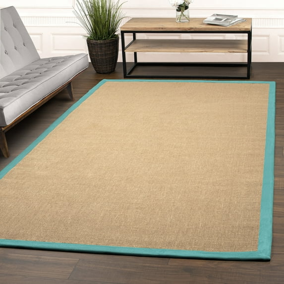 Impressions Eilonwy Jute Hand-Woven Indoor Area Rug, 6' x 9', Maroon