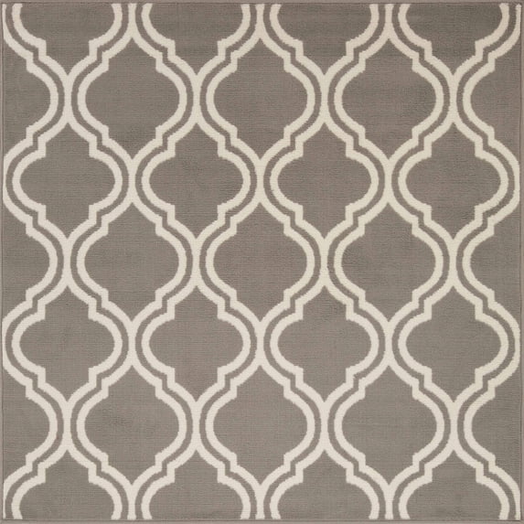 Impressions Geometric Ornamental Trellis Area Rug, 5' x 5'