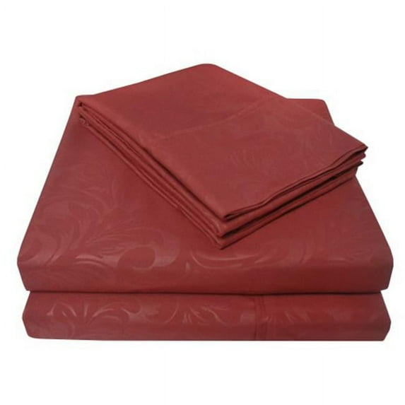 Impressions-Heritage 3000 HSN-IVY-CKSH SLWI Heritage 3000 Series California King Sheet Set - Ivory & Wine, 6 Pieces