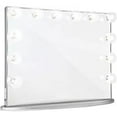 thumbnail image 1 of Impressions Vanity Hollywood Glow Lite Plus LED Lighted Makeup Mirror for Desk (Shimmery Silver), 1 of 3