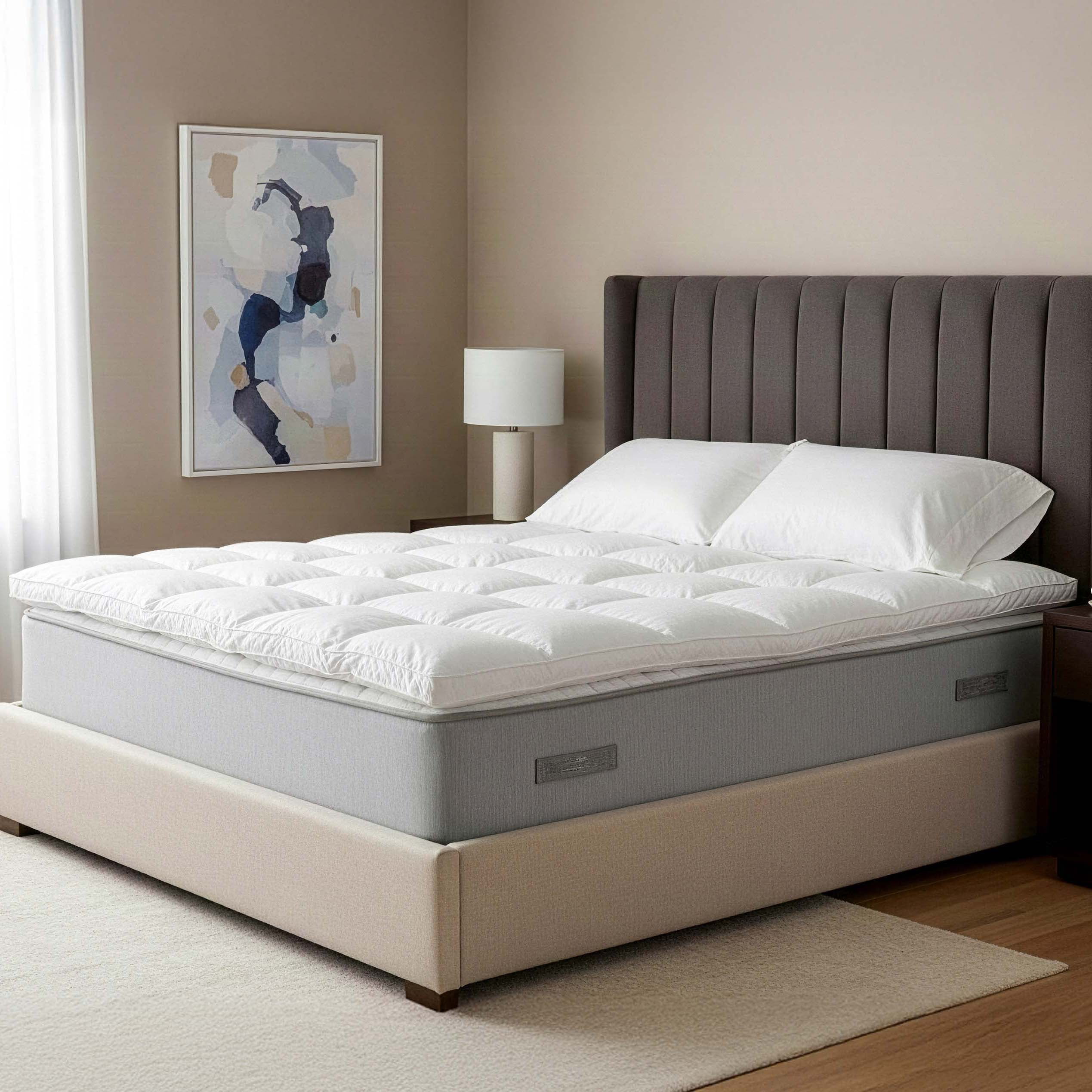 Superior Huron 2 inch Down Alternative Hypoallergenic Polyester Mattress Topper, White, Full