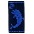 thumbnail image 1 of Impressions Lana Dolphin Oversized Cotton Beach Towel, 1 of 3