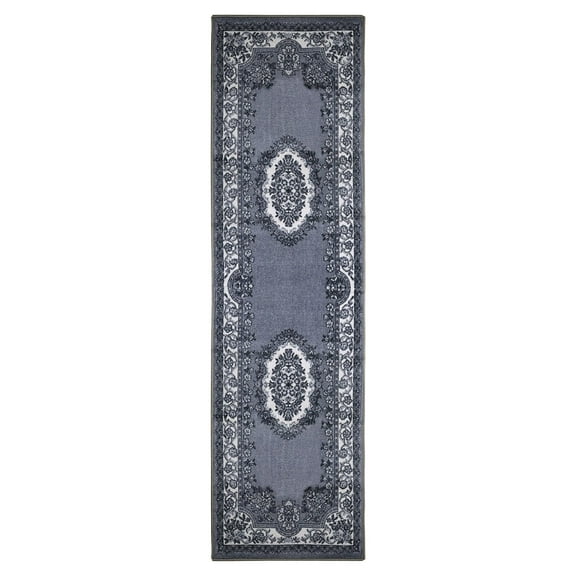 Impressions Meza Floral Transitional Modern Area Rug, Gray