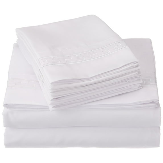 Impressions Microfiber Noble Embroidered Deep Pocket Sheet Set
