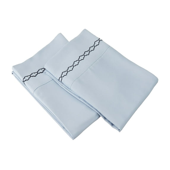 Impressions Mist Embroidered Microfiber Pillowcase Set