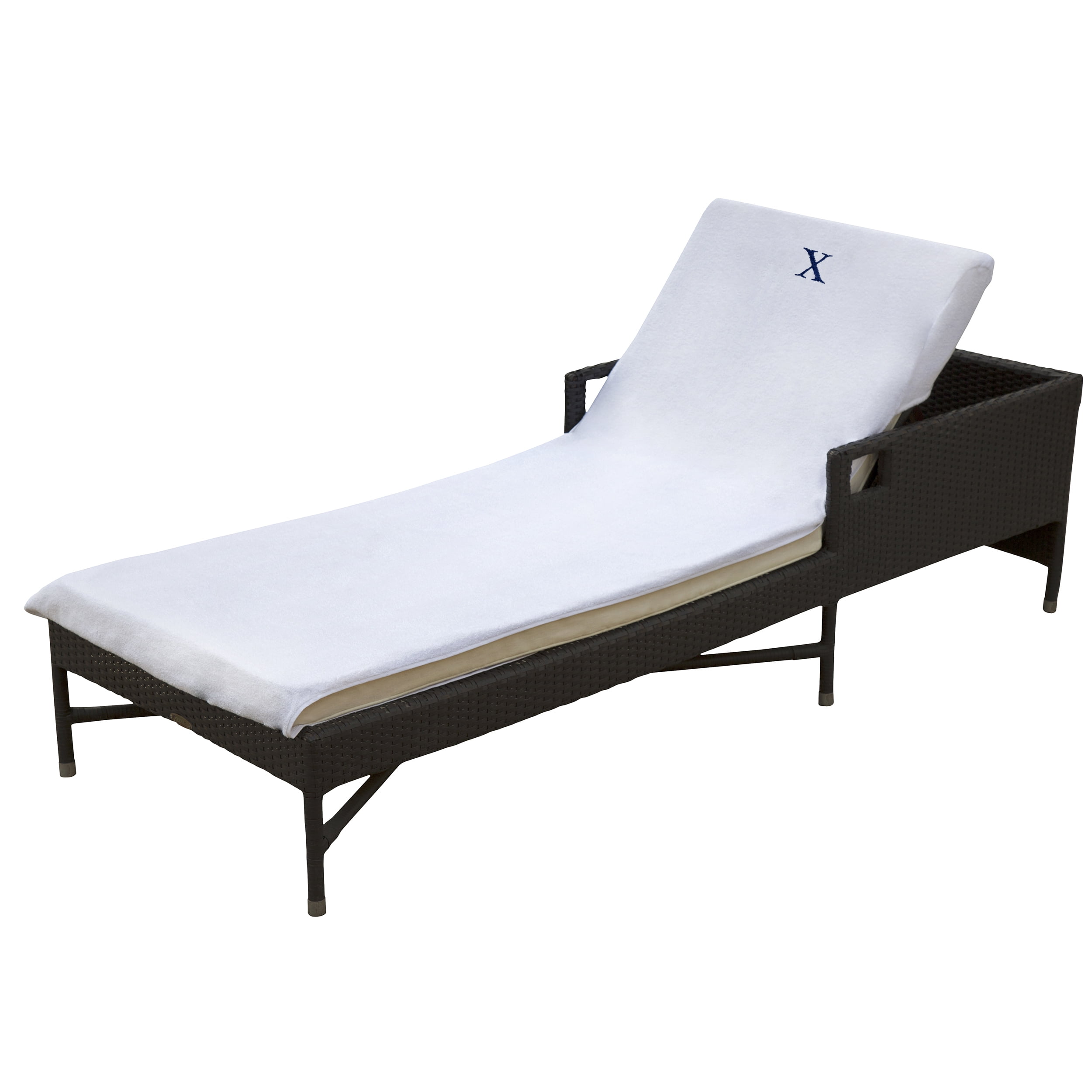 Impressions Monogrammed Cotton Lounge Chair Cover, X