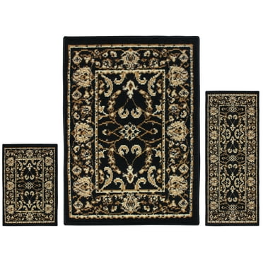Impressions Passiflora Oriental Traditional Area Rug, Beige