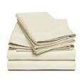 thumbnail image 1 of Impressions Pendragon Stripe Egyptian Cotton Deep Pocket Sheet Set, California King, Ivory, 4-Pieces, 1 of 4