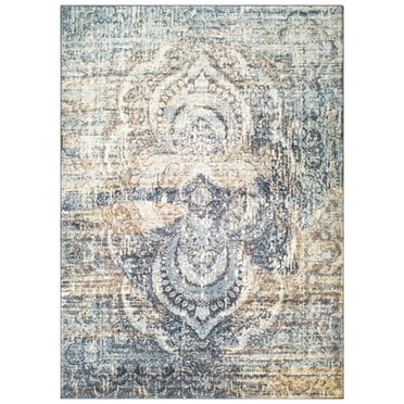 Impressions Pippi Medallion Non-Slip Washable Area Rug
