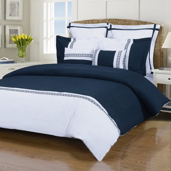 Impressions Riddick Polyester-Microfiber 7-Piece Duvet Cover Set