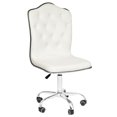 thumbnail image 1 of Impressions Royal Tufted Vanity Chair with 360 Degree Swivel, Button Cushioned Seat with Adjustable Height and Wheelbase (White), 1 of 8
