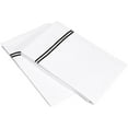 thumbnail image 1 of Impressions Solid Double Embroidered Microfiber Pillowcase Set, 1 of 2