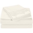 thumbnail image 1 of Impressions Solid Kingly Lace Embroidered Sheet Set, 1 of 2