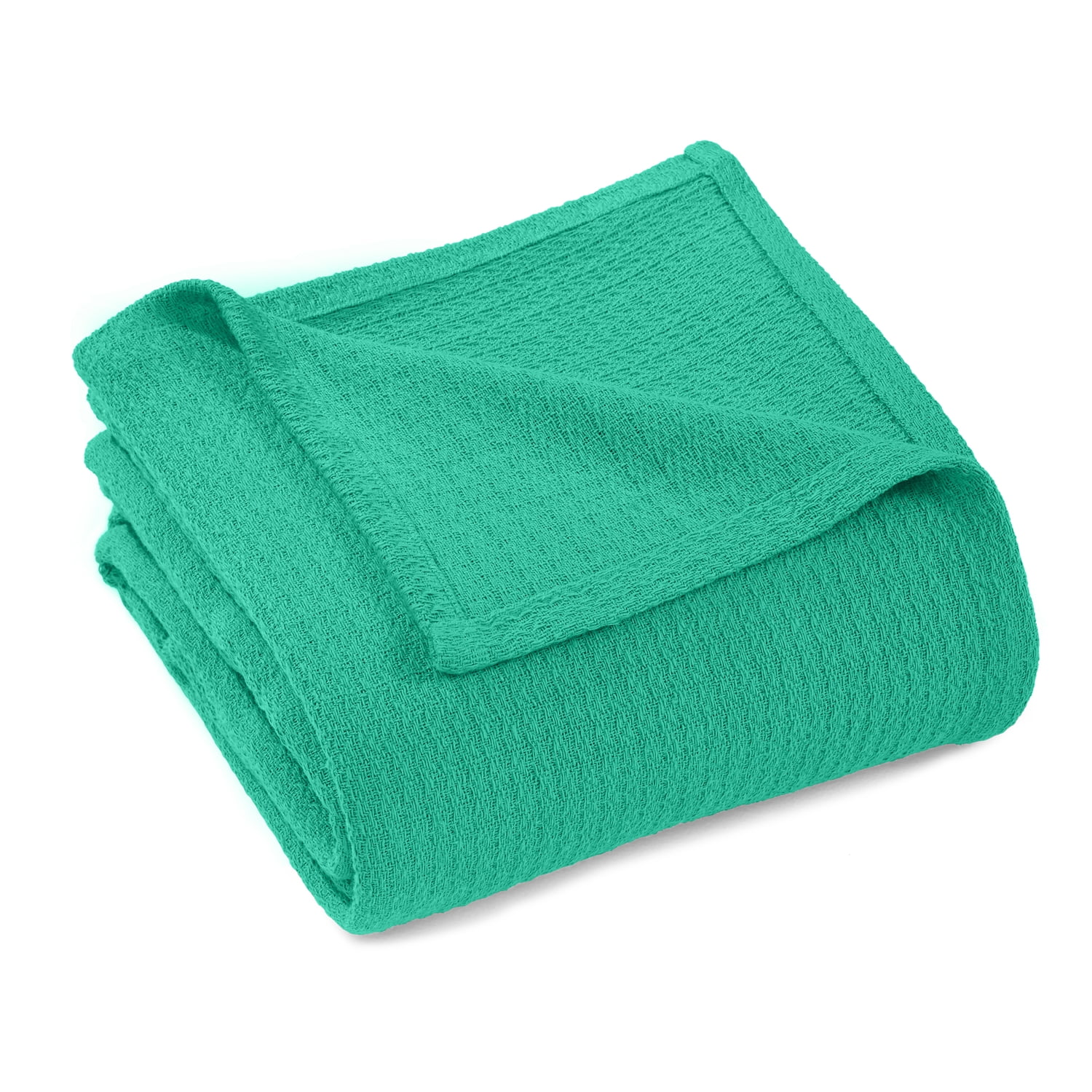 Impressions Solid Woven Cotton Throws and Blankets, Twin