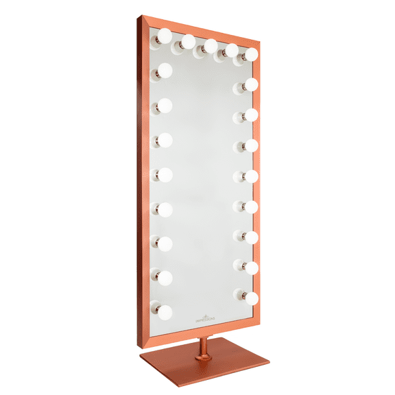 Impressions Vanity Starlight Full Length Vanity Mirror with Lights and Dimmer Switch (Rose Gold)