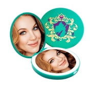 Impressions Vanity Ariel Compact Mirror with Wireless Charging Base and Adjustable LED Light, Round Makeup Mirror with USB and 2X Magnified Top Glass