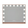 thumbnail image 1 of Impressions Vanity Aurora Hollywood LED Makeup Mirror with Bluetooth (Rose Gold), 1 of 4