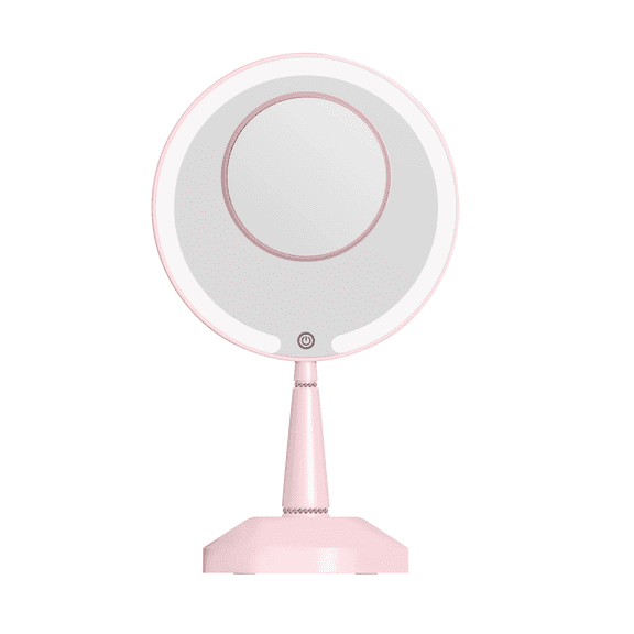 Impressions Vanity Bijou 2.0 LED Handheld Mirror with 5x Magnified Mirror, Soft Touch Sensor
